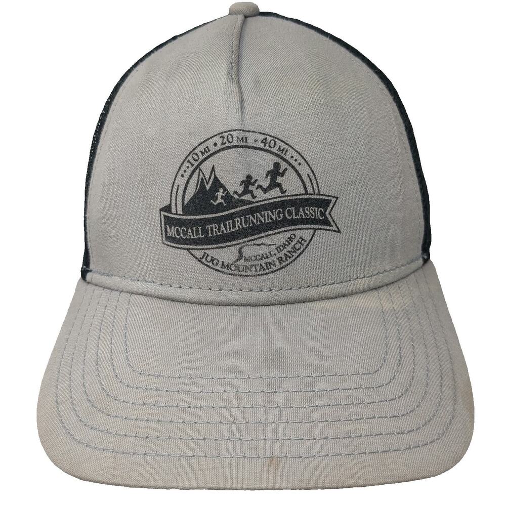 Otto Trucker Hat Gray One Size McCall Trailrunning Classic Mesh Strapback Run